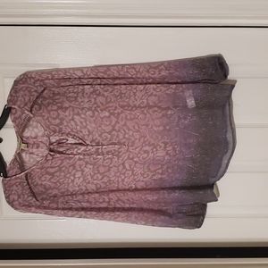 Lucky Brand sheer purple blouse